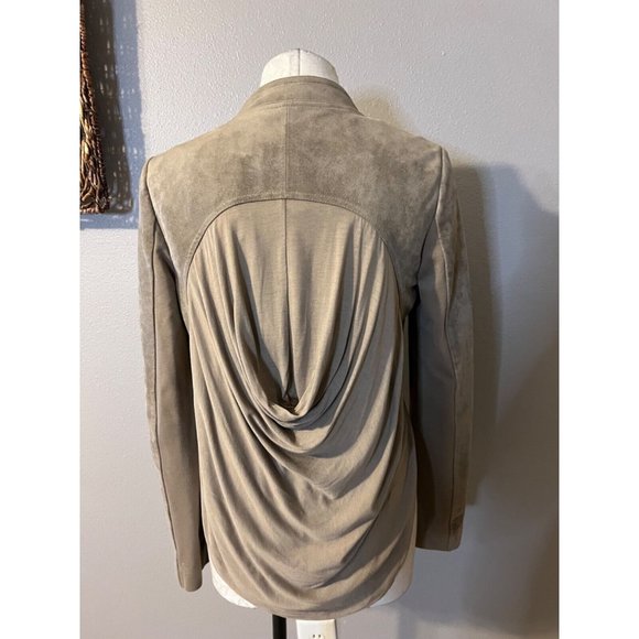 BCBGMAXAZRIA Norton Khaki M Medium Jacket Blazer Stretch - Picture 4 of 9